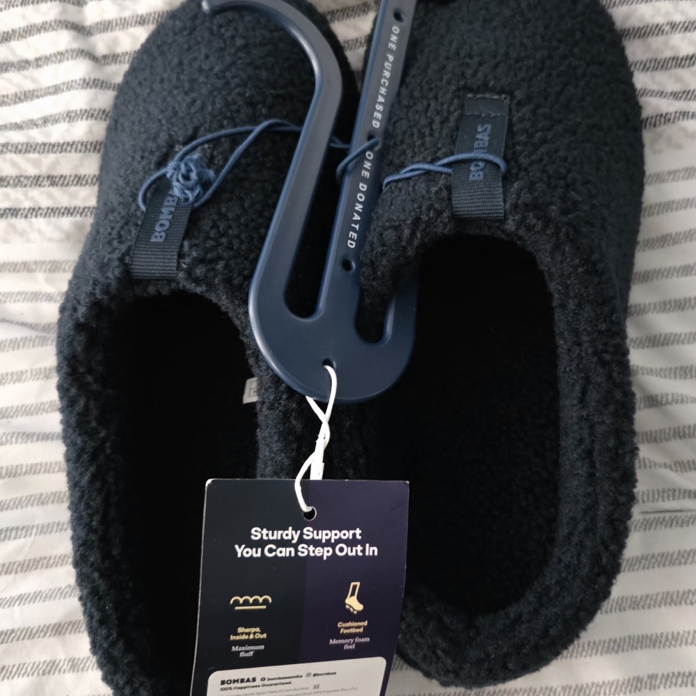 Bombas Navy Blue Sunday Slippers For Men Size 9 - Picture 3 of 4